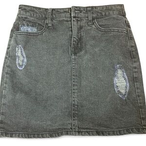Mossimo Supply Co. Distressed Gray Mini Skirt Grunge Academia